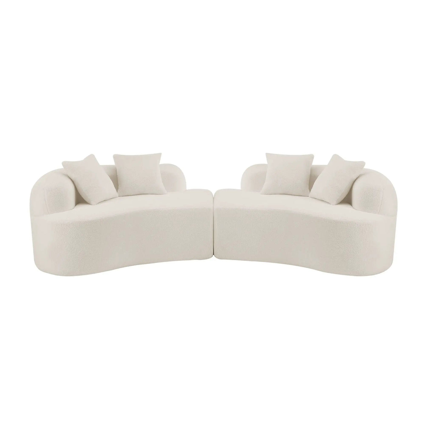 Curved 4 Seater Full Compression Sponge Sofa by HouseOfZazla