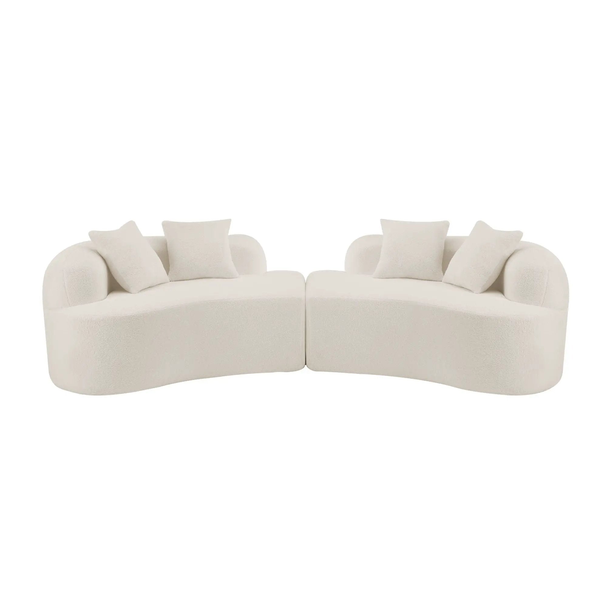 Curved 4 Seater Full Compression Sponge Sofa