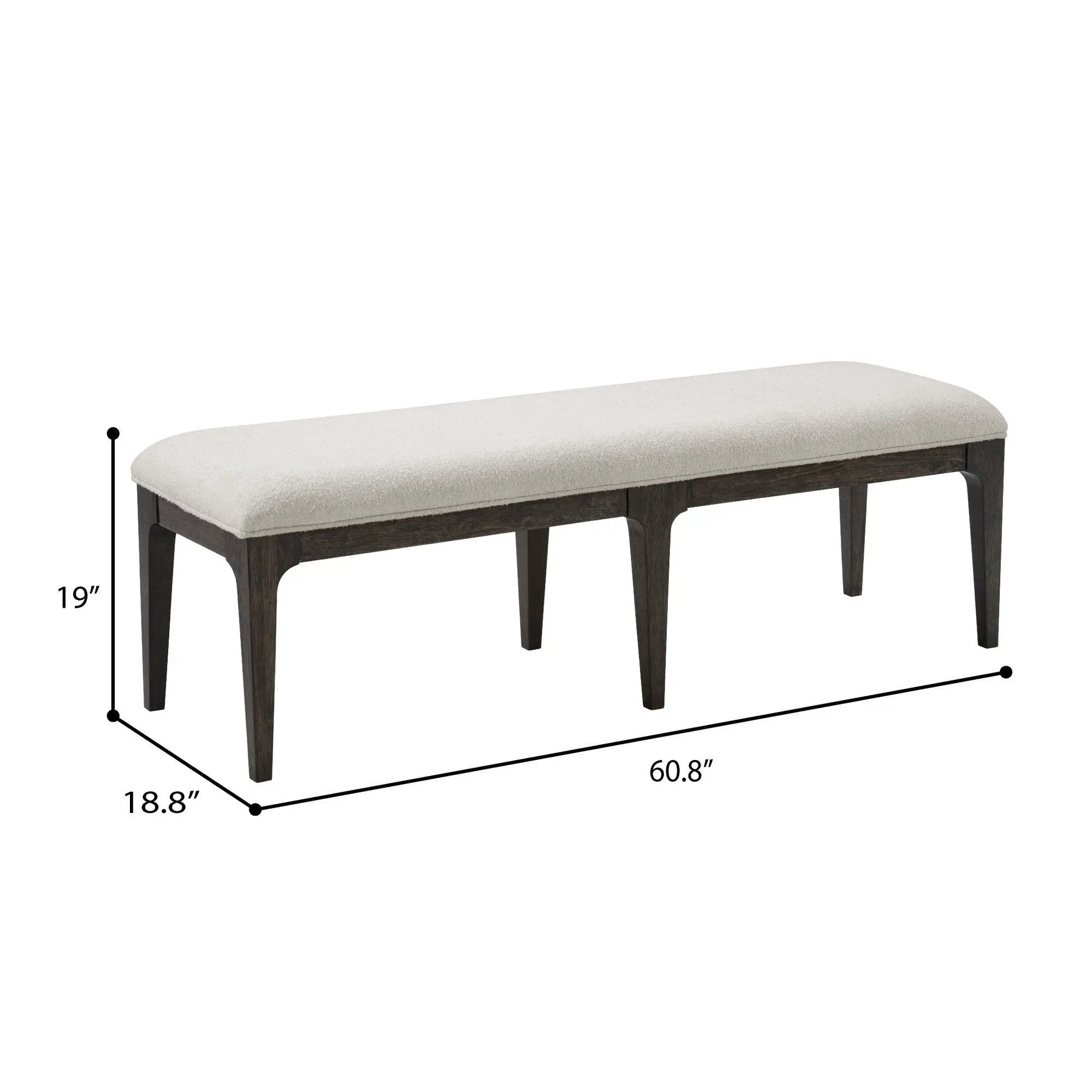 Upholstered Bench - Brown by HouseOfZazla