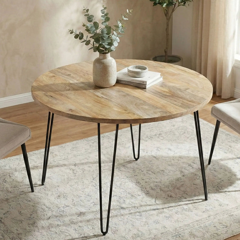 Hunter - Round Dining Table - Natural by Unique Piece Furniture