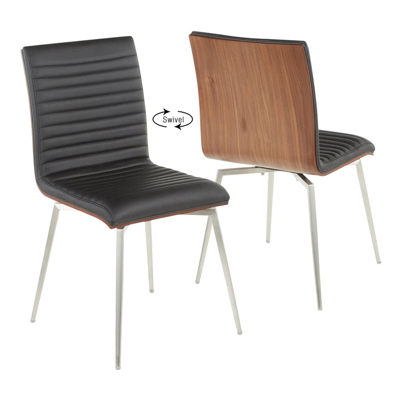 Mason - Contemporary Dining Chair (Set of 2) With Swivel by HouseOfZazla