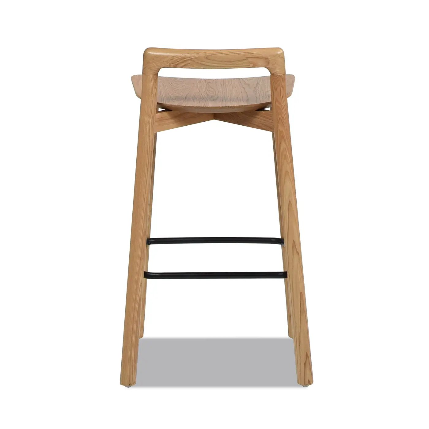 Sven - Modern Minimalist Low Back Counter Stool - Natural Blonde Ash by HouseOfZazla