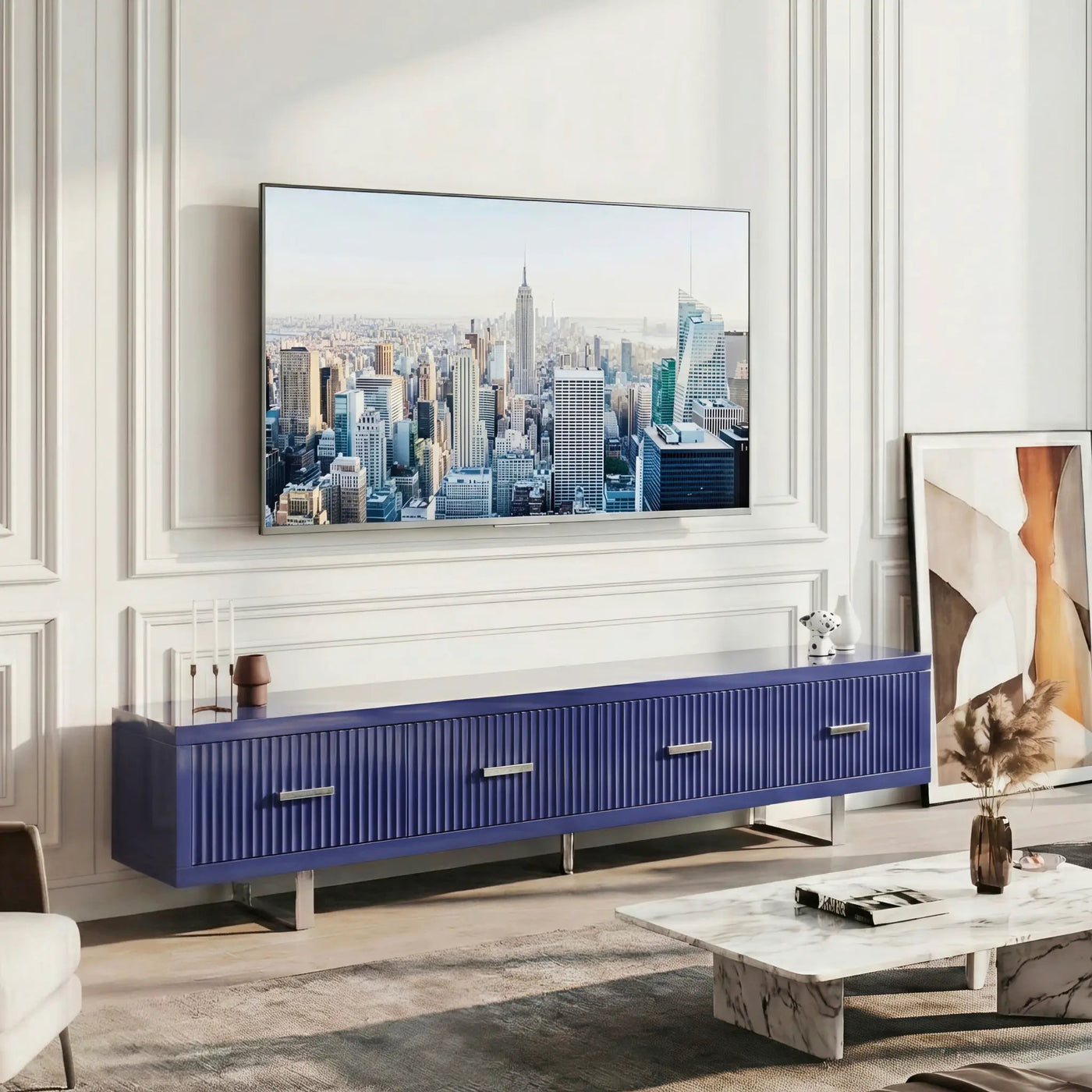 TV Stand With Slatted Drawers by HouseOfZazla