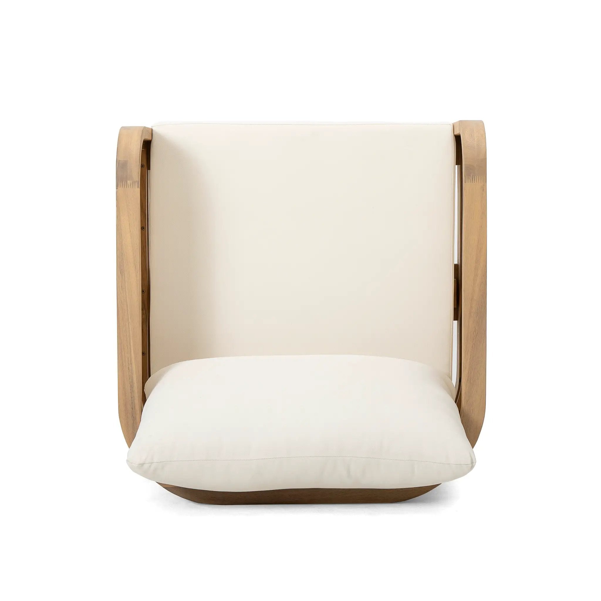 Set of 2 Outdoor Acacia Wood Patio Club Chairs by HouseOfZazla