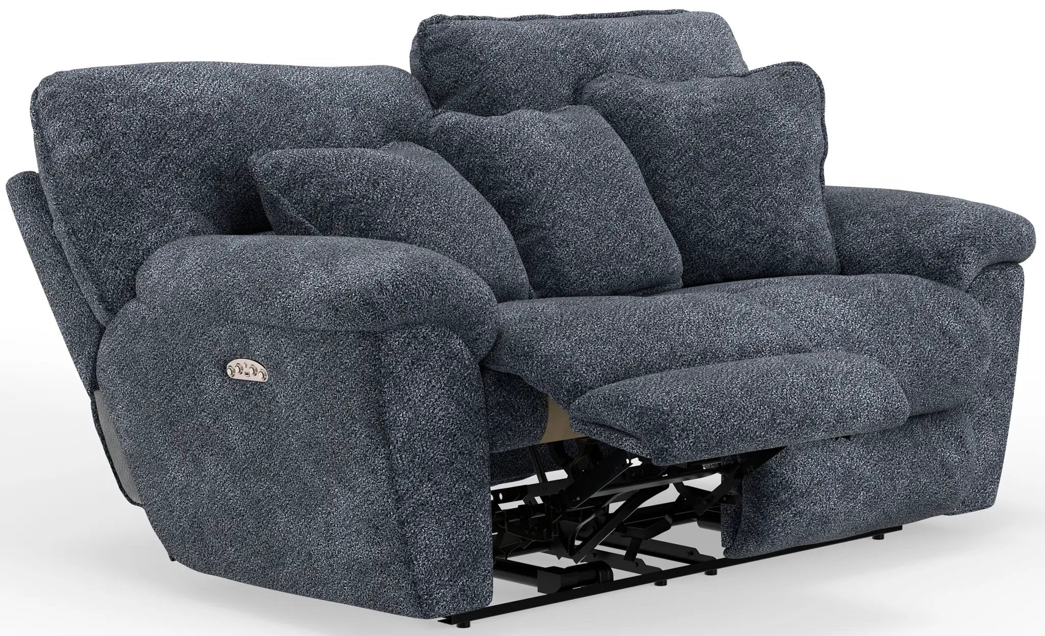 Paxon - Deep Seat Power Reclining Loveseat With Power Adjustable Headrest - Smoke by Unique Piece Furniture