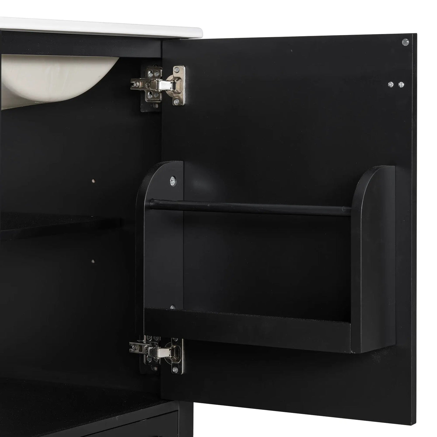 Bathroom Vanity With Sink, Soft Close Door, Adjustable U-Shaped Shelf by HouseOfZazla