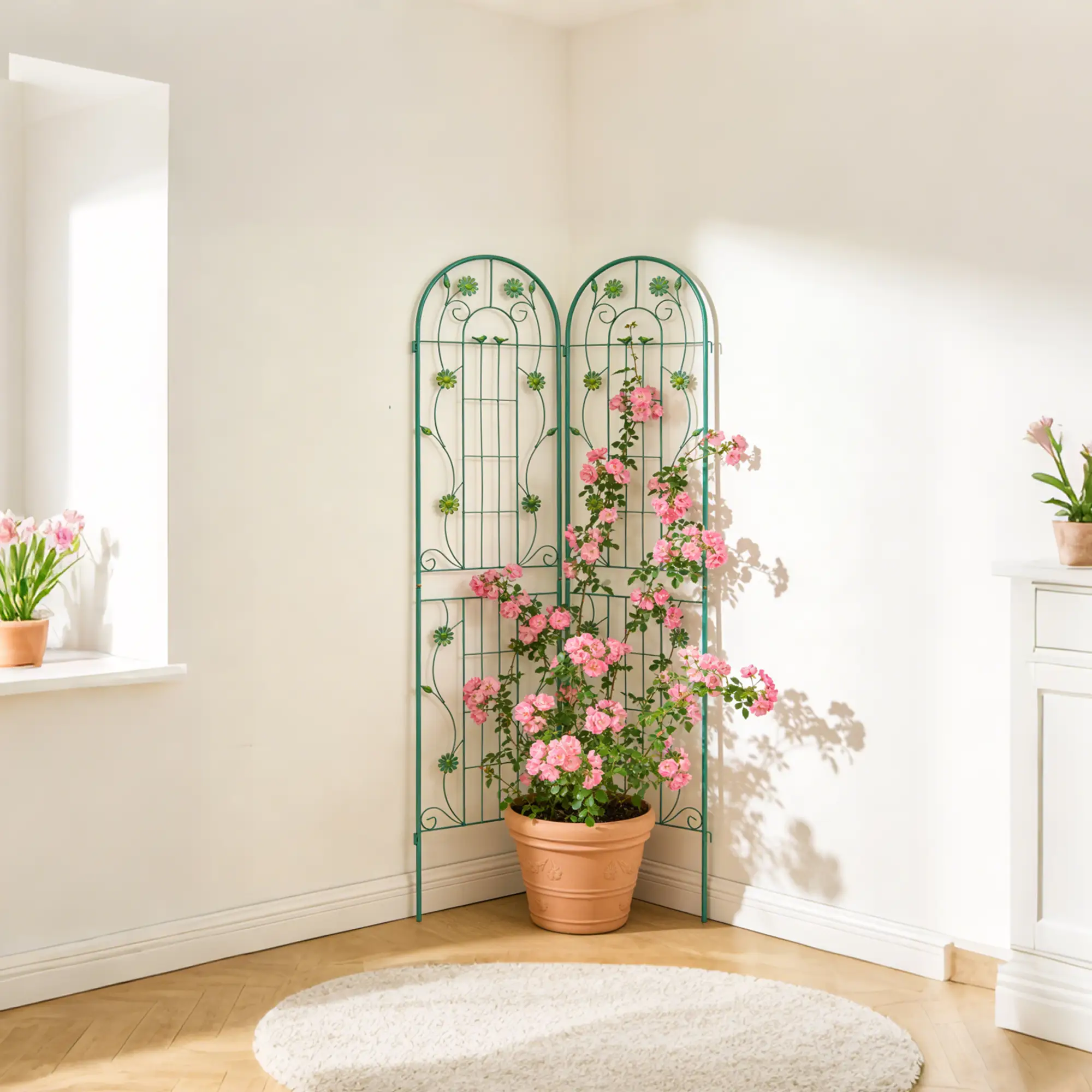 2 Pack Metal Garden Trellis 86.7" x 19.7" by HouseOfZazla