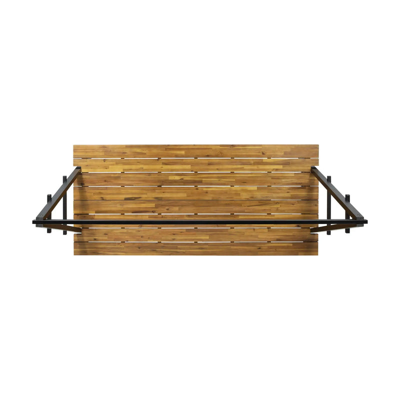 Huckleberry - Acacia Wood Outdoor Dining Table with Plant Hanger - Teak by HouseOfZazla