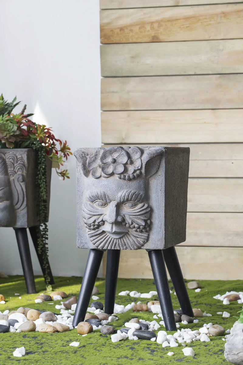 Greek God Statue Planter With Legs - Gray by HouseOfZazla