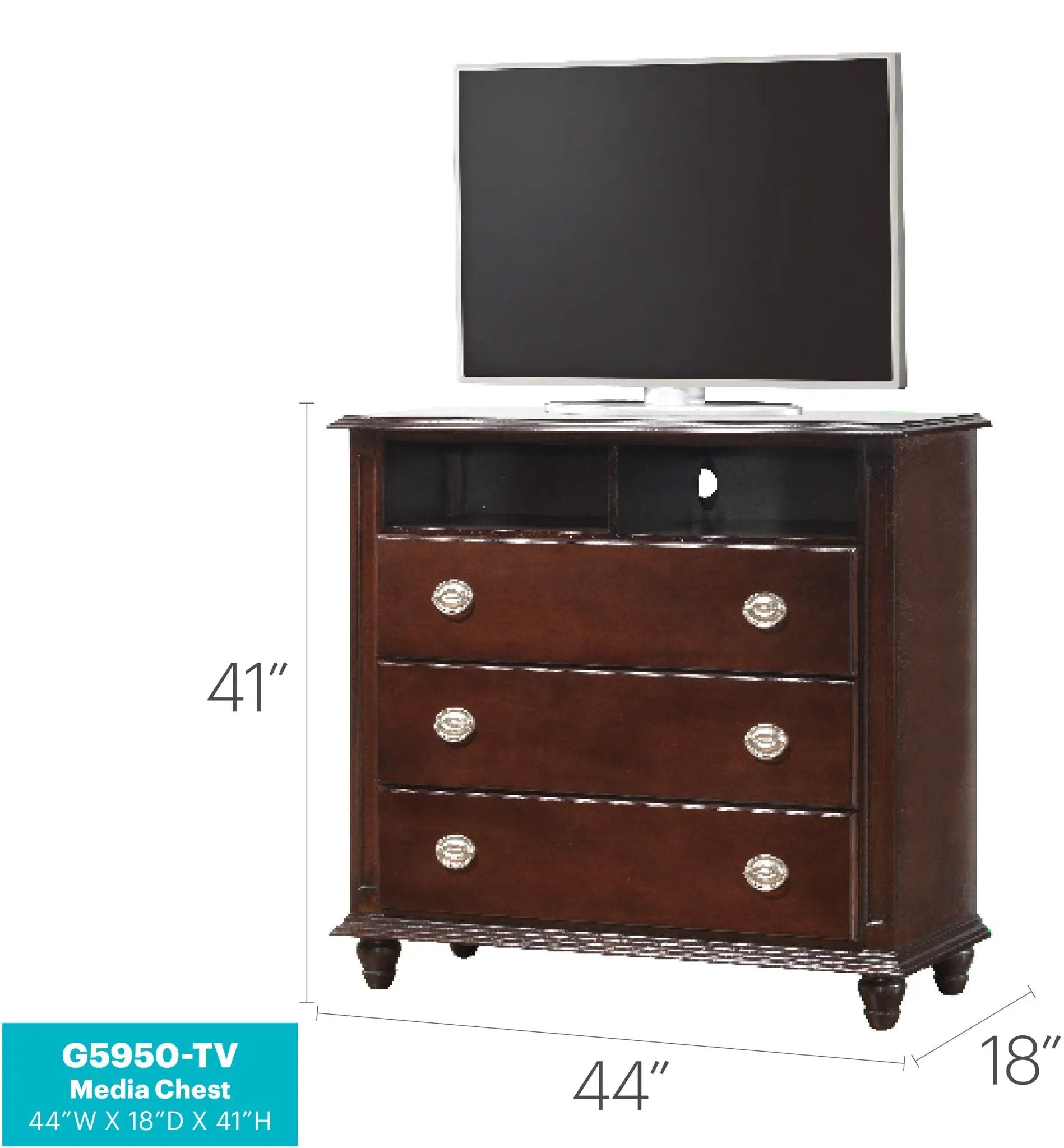 Media Storage Chest - Cappuccino by Unique Piece Furniture