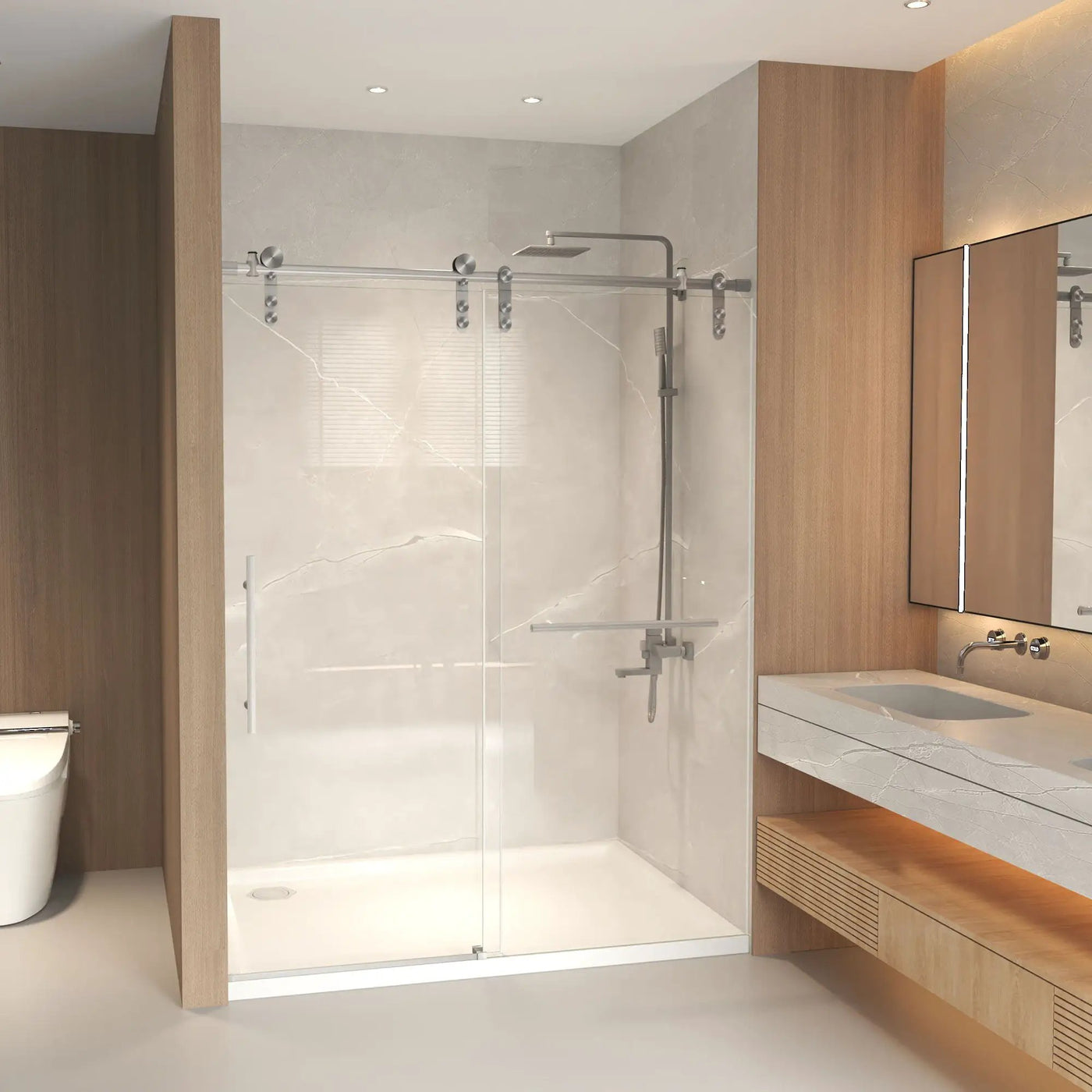Frameless Sliding Bathtub Door With Frame by HouseOfZazla