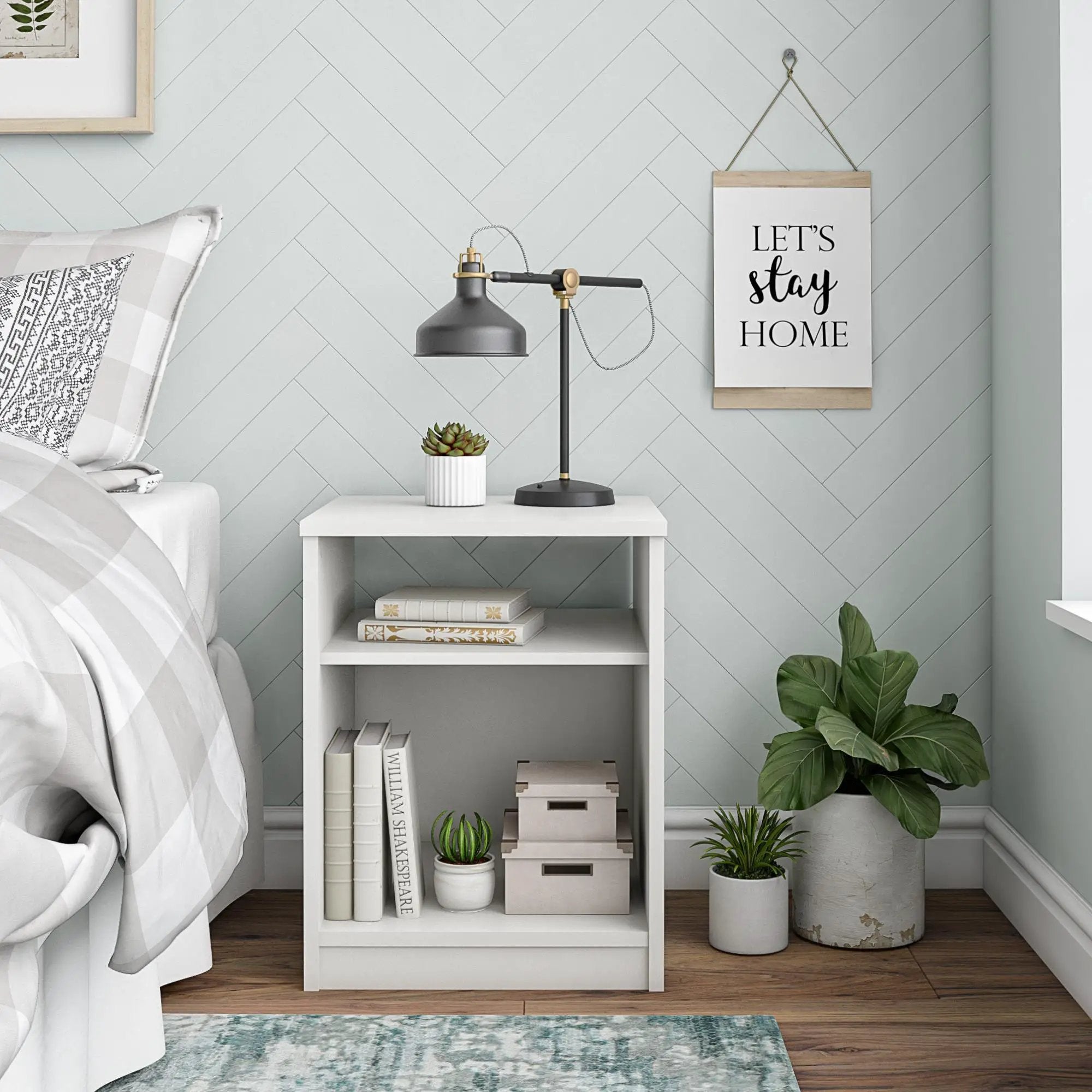 Open Shelf Nightstand - White by Unique Piece Furniture