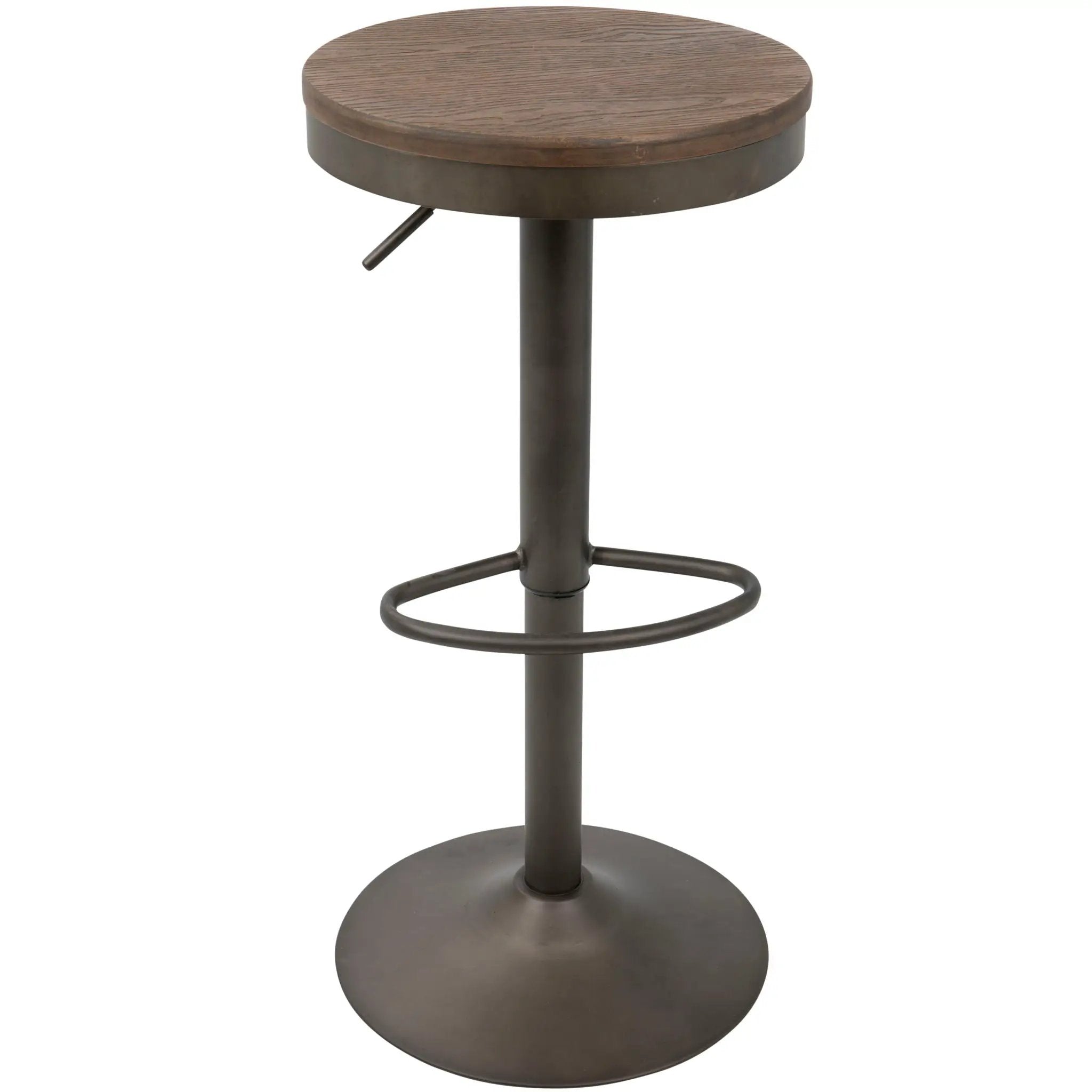 Dakota - Industrial Design Adjustable Barstool (Set of 2) by HouseOfZazla