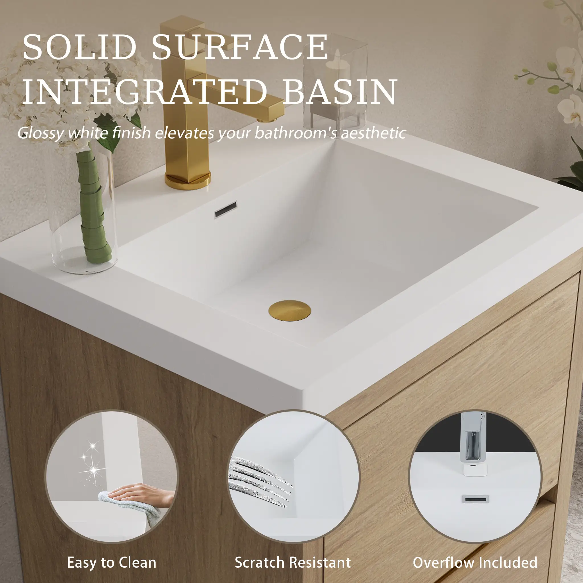 24" Wall-Mounted Bathroom Vanity with Sink by HouseOfZazla