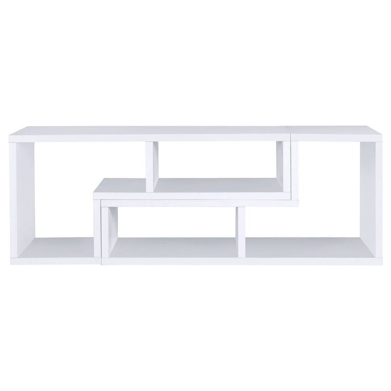 Convertable L-Shaped Bookcase With Open Shelves - White by HouseOfZazla