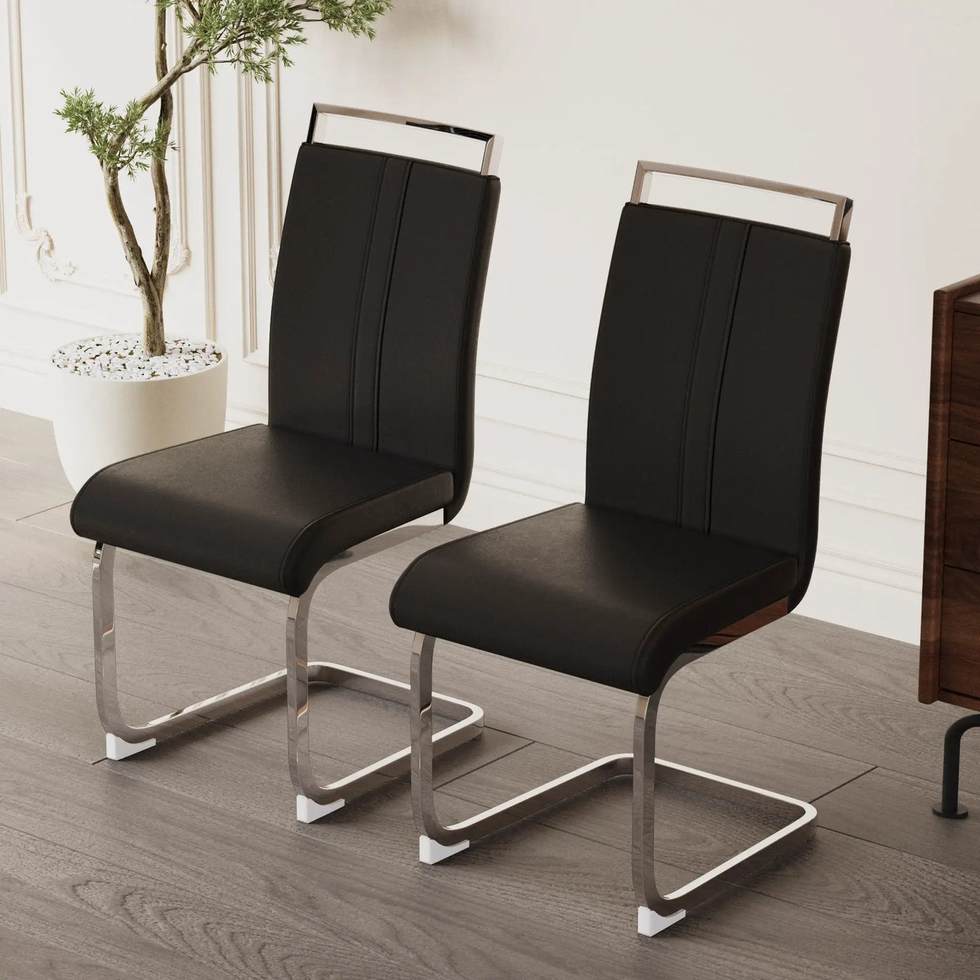 Modern Dining Chairs With Padded Seat, High Back by Unique Piece Furniture