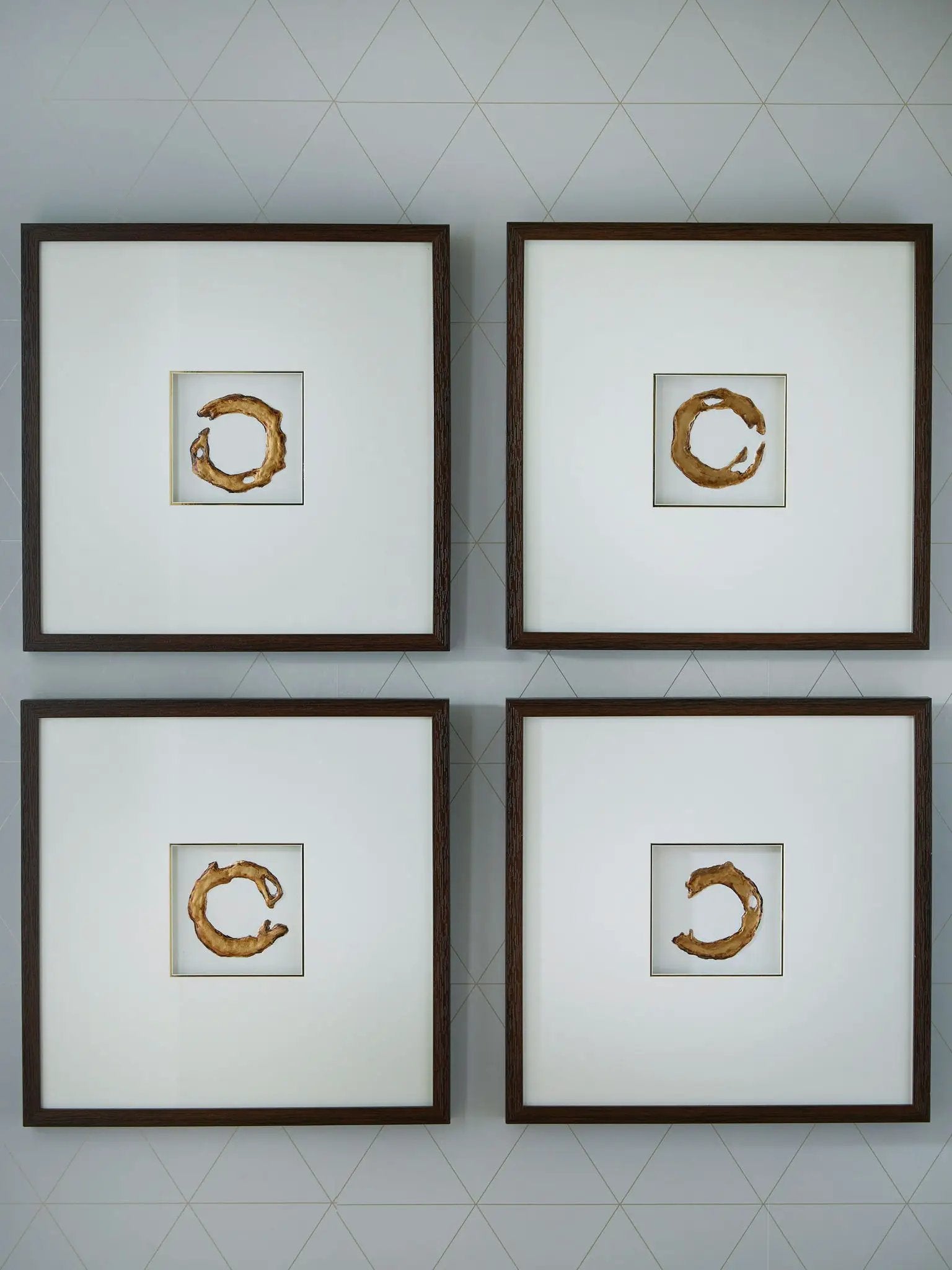 Dallbourne - Wall Art Set (Set of 4) - White / Gold Finish by Unique Piece Furniture
