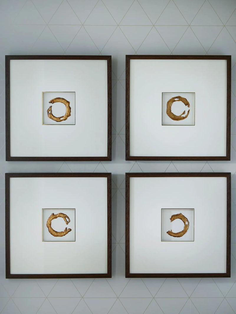 Dallbourne - Wall Art Set (Set of 4) - White / Gold Finish by Unique Piece Furniture
