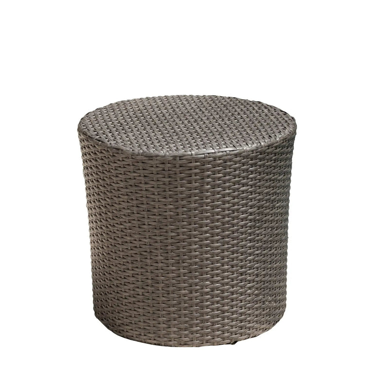 Keaton Barrel Side Table Gray by HouseOfZazla