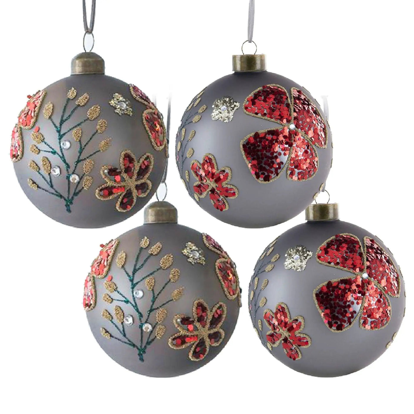 Glass Decorative Hanging Ball Christmas Tree Ornaments For Holiday Party Decorations by Unique Piece Furniture
