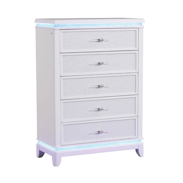 Opium - 5 Drawer Chest - White