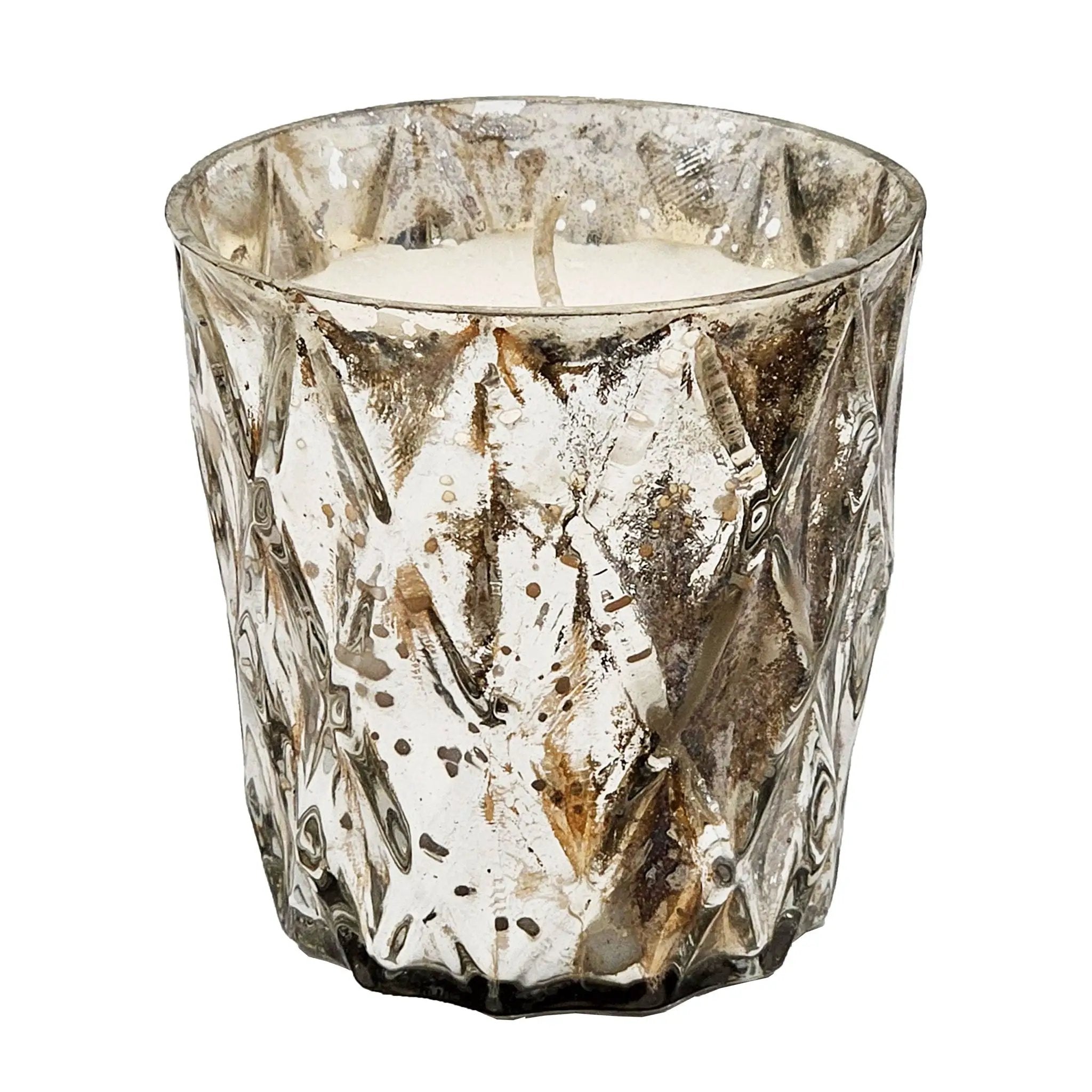 Scented Soy Wax Candle (Set of 4) - Silver by Unique Piece Furniture