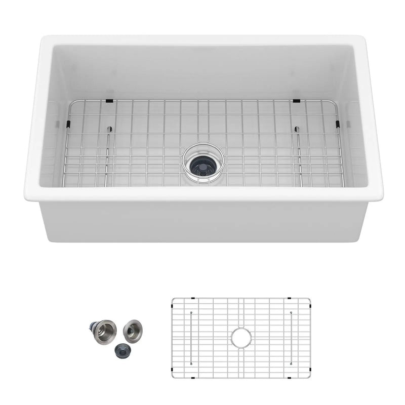 Rectangular Deep Single Bowl Kitchen Sink With Dual Mount Installation by HouseOfZazla