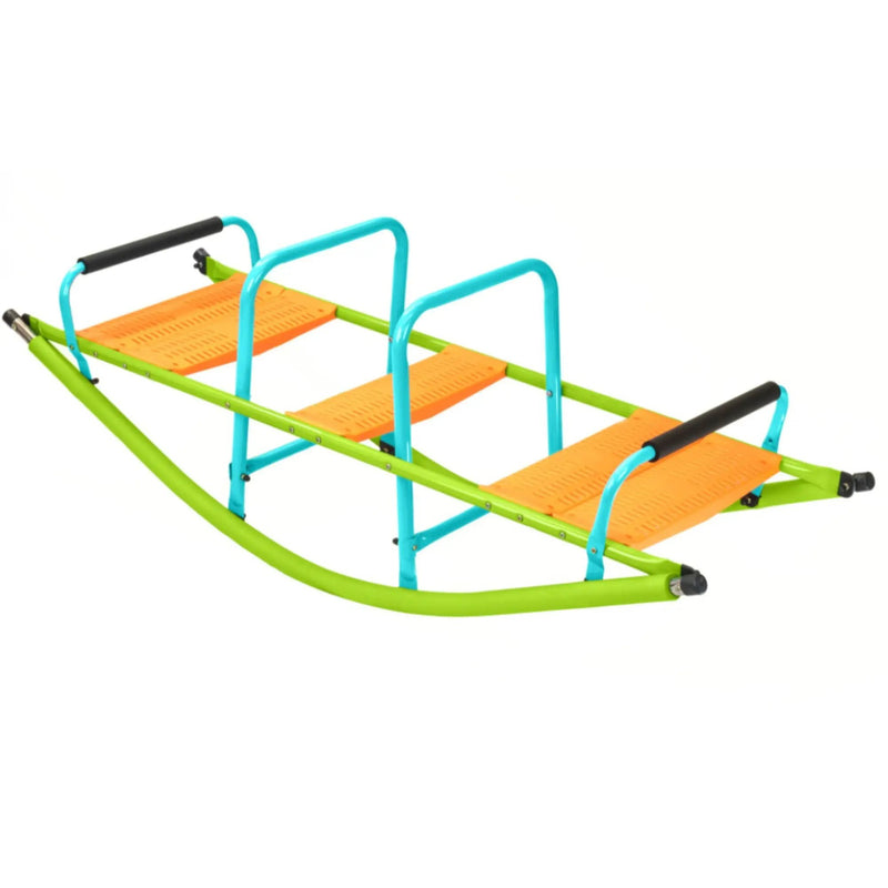 Xss008 High Quality Kids Seesaw Plastic Seat Playground Equipment Cute Baby Plastic Rocker Outdoor Children Steel Tube For Kids Age 3+ - Green / Blue by HouseOfZazla
