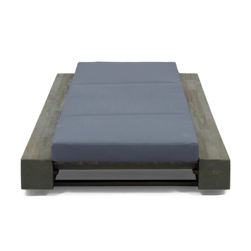 Gray Broadway Ian Chaise Lounge Cushion (Triple Folds) by HouseOfZazla