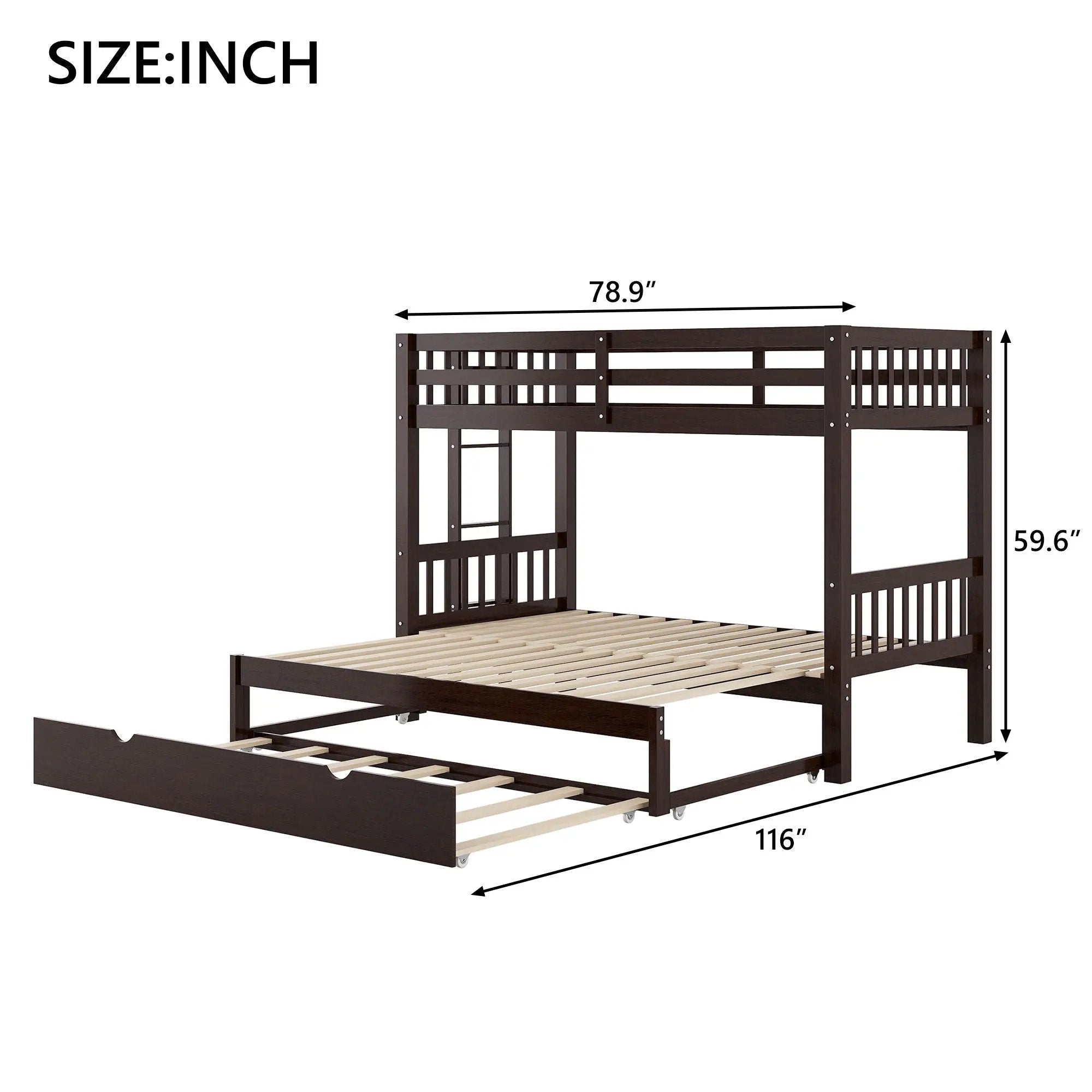 Smooth Mobility Bunk Bed With Trundle by Unique Piece Furniture