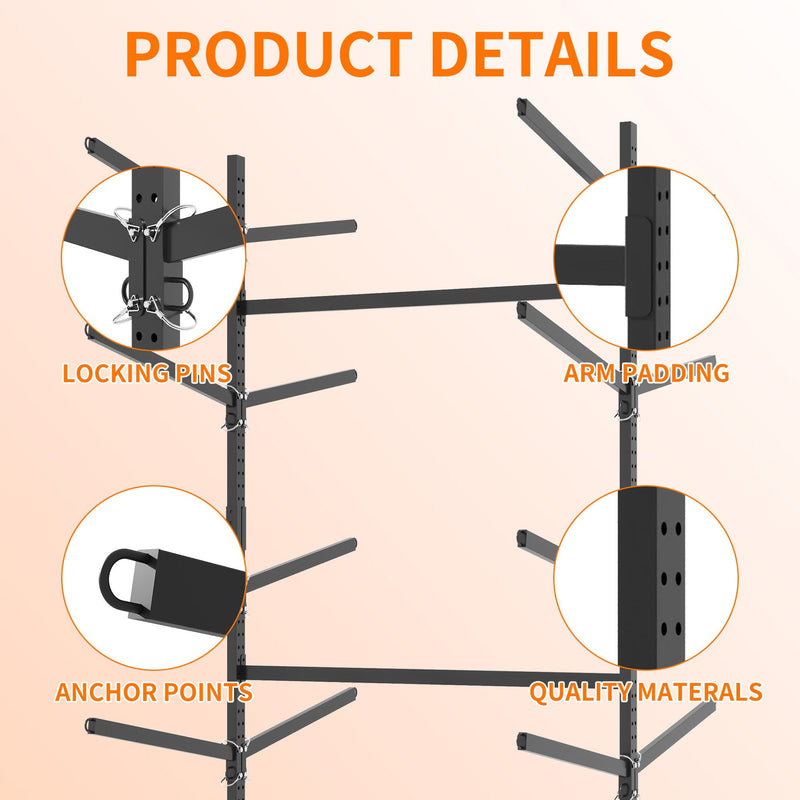 Freestanding Kayak Storage Rack With Lockable Wheels For Kayak, Canoe, Sup & Surfboard by HouseOfZazla