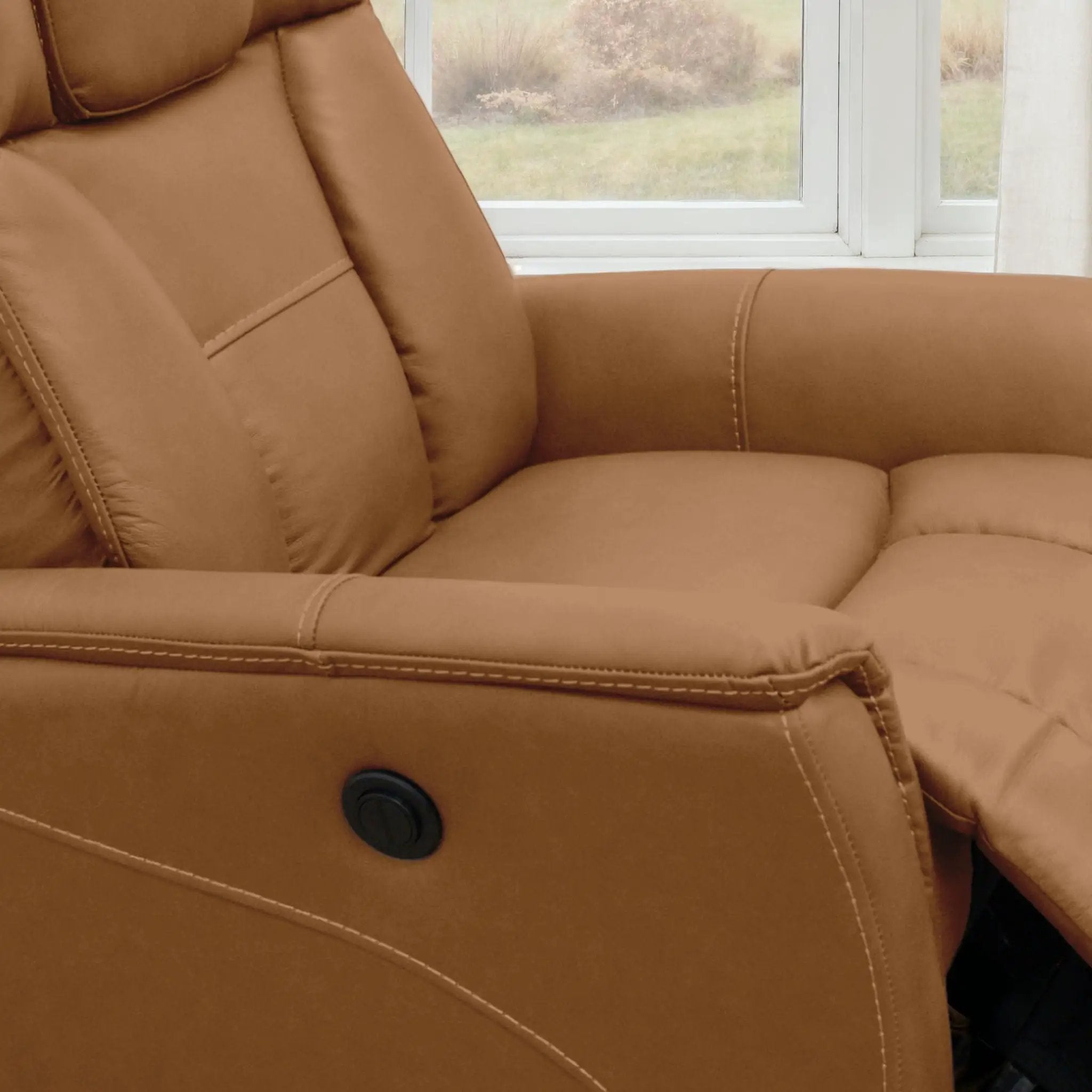 Oslo - Power Recliner With Manual Adjustable Headrest And Power Footrest - Brown by Unique Piece Furniture