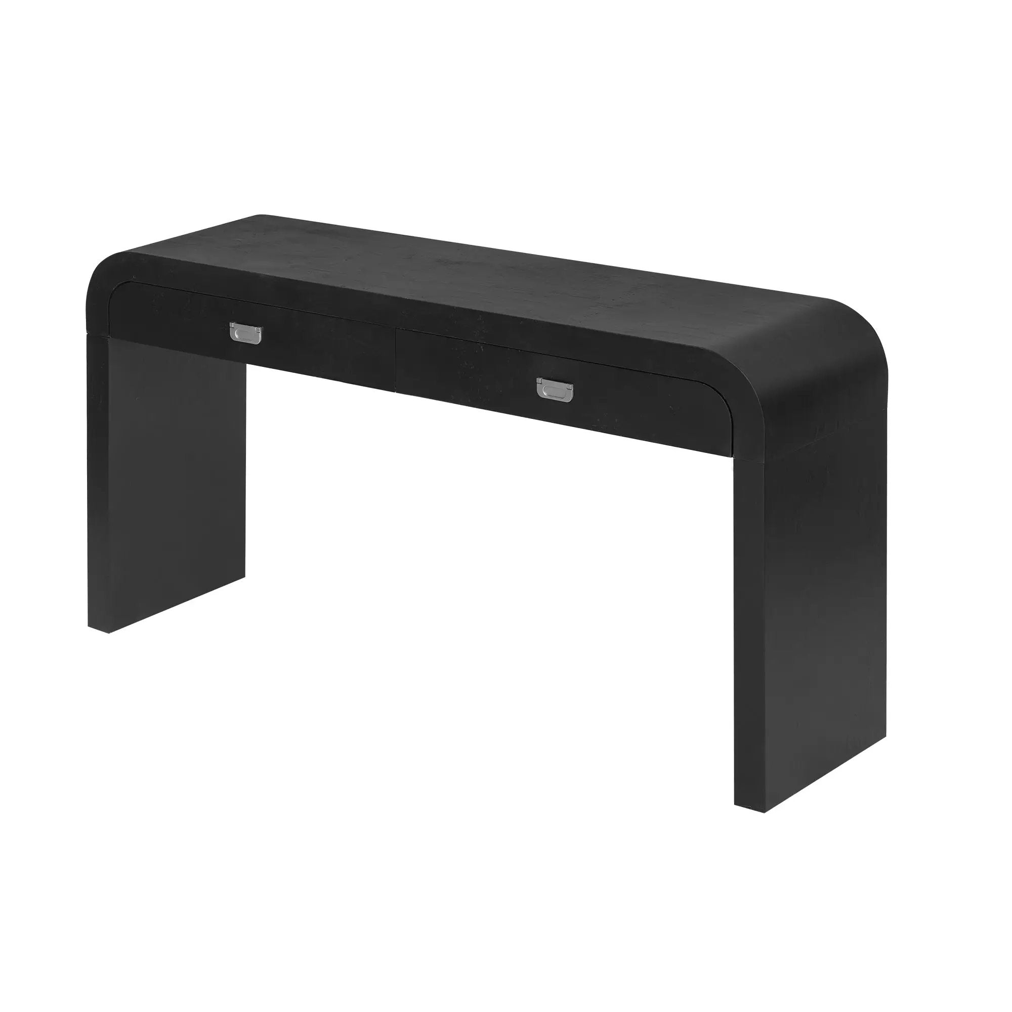 U_STYLE 60'' Wooden Entryway Table with Burl Veneer by HouseOfZazla