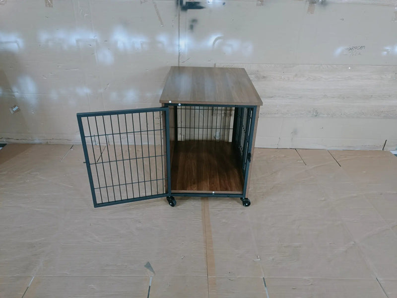 27.2" Dog Crate Furniture with Wheels for Small Dogs by HouseOfZazla