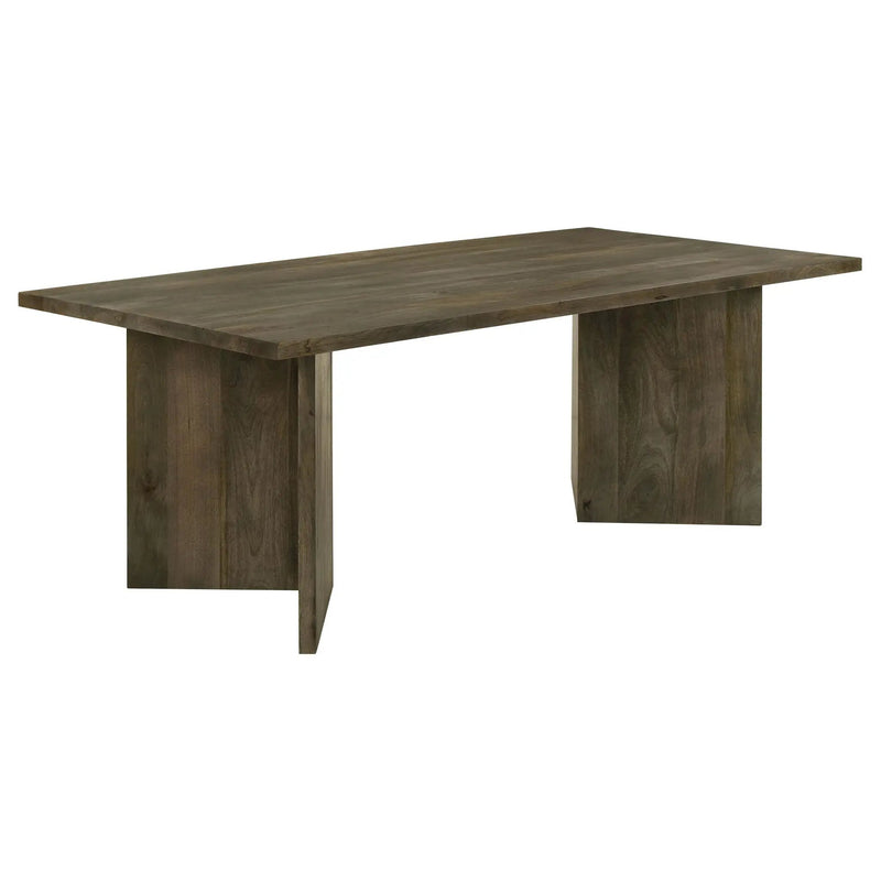 Roman - Rectangular Double V Leg Dining Table - Brown by HouseOfZazla