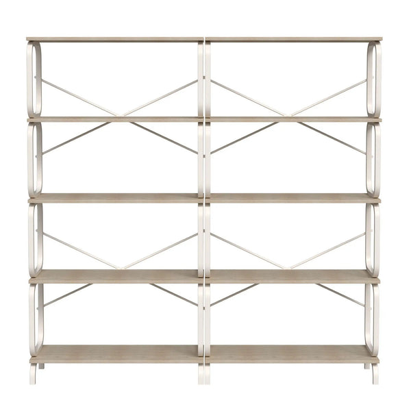 5 Tier Industrial Bookshelf, Tall Bookcase With Open Design, Vintage Storage Organizer