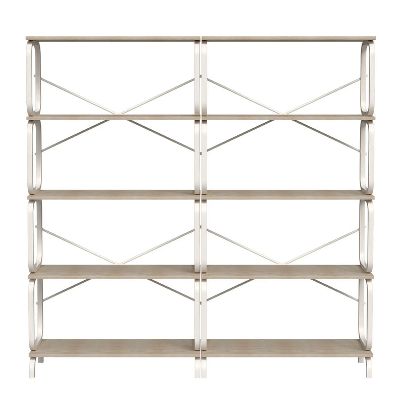 5 Tier Industrial Bookshelf, Tall Bookcase With Open Design, Vintage Storage Organizer by HouseOfZazla
