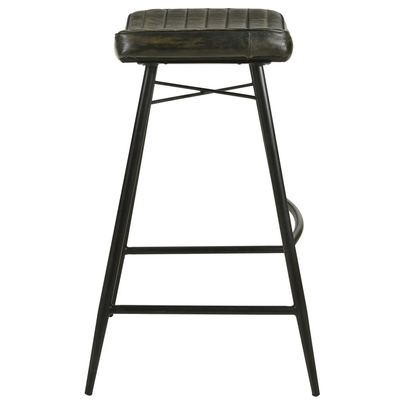 Bayu Leather Upholstered Bar Stool Espresso (Set of 2) by Unique Piece Furniture