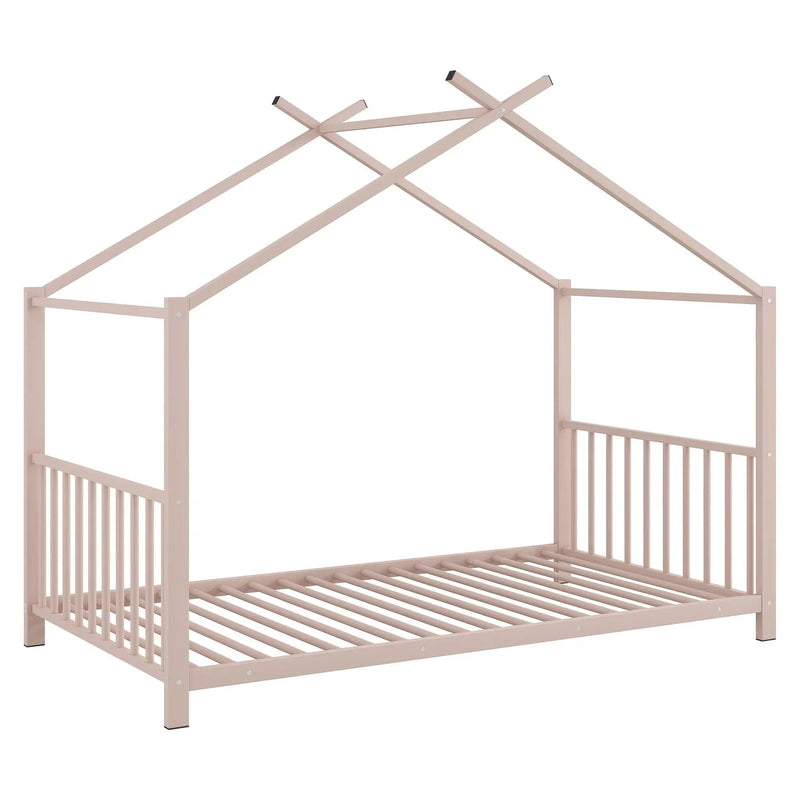 Metal House Platform Bed With Modern Design And Durable Frame by HouseOfZazla