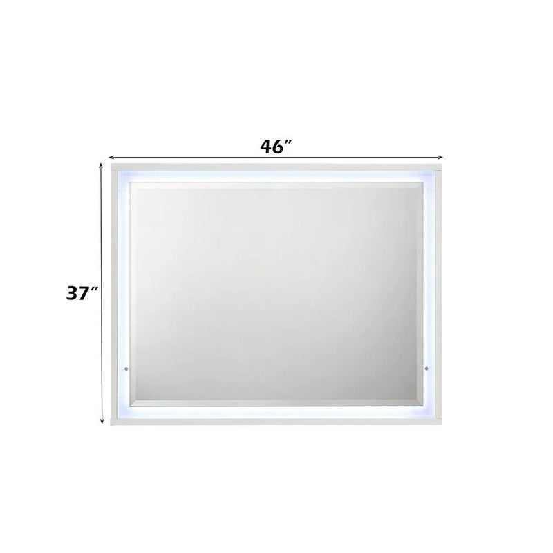 Esther - Mirror With LED - White / Silver by Unique Piece Furniture