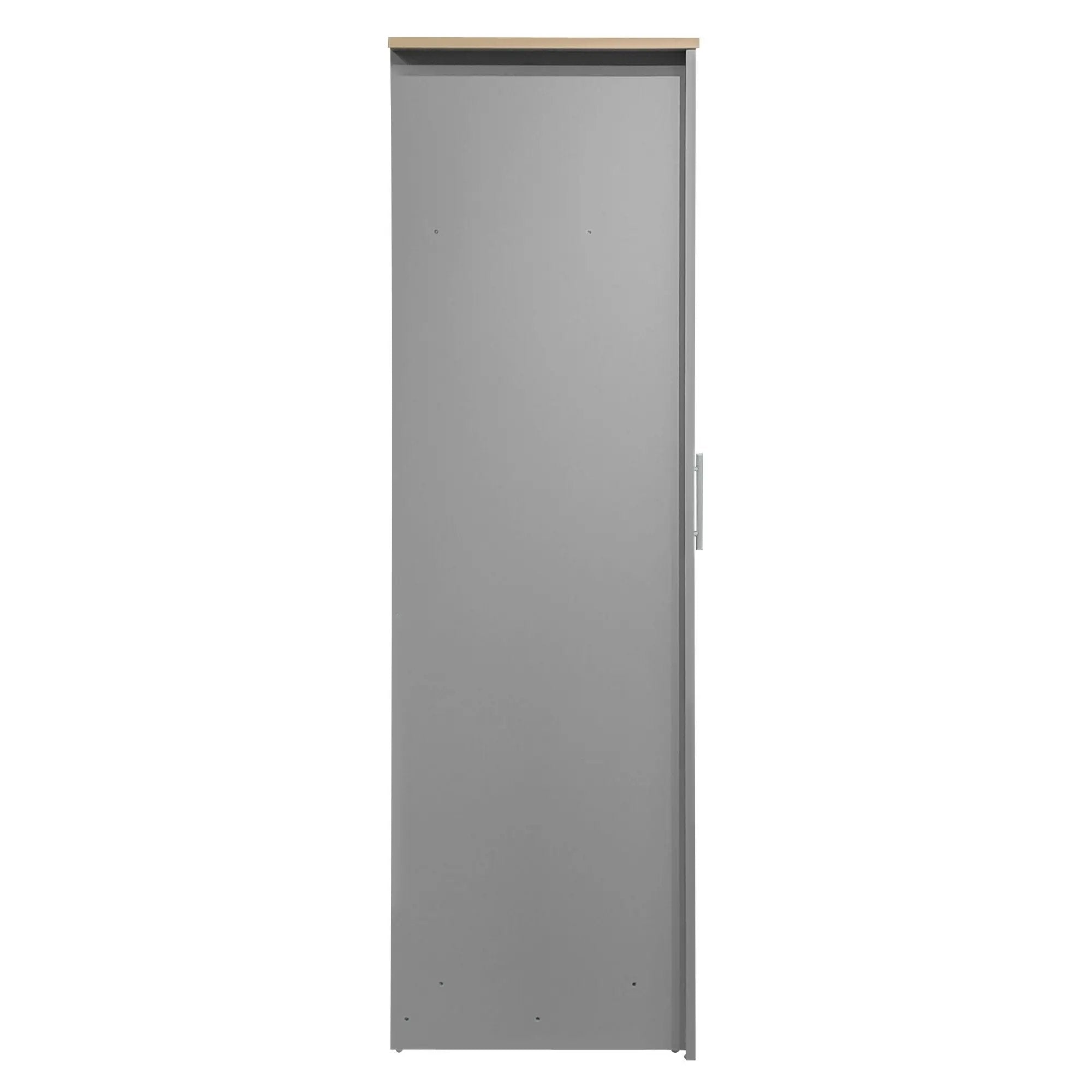 3 Door Storage Wardrobe With Cabinets And 2 Hanging Rods - Gray by HouseOfZazla