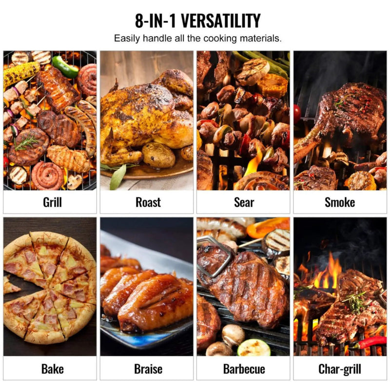 53-Inch Heavy-Duty Portable Wood Pellet BBQ Grill With Cart (SAK93641) by SAKSBY WHOLESALE