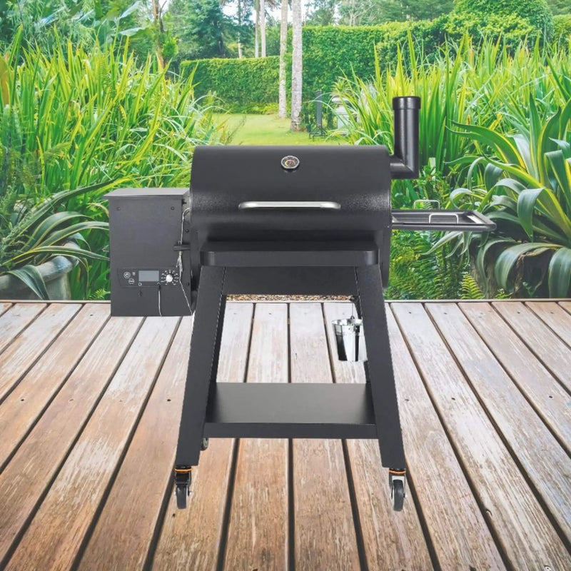 53-Inch Heavy-Duty Portable Wood Pellet BBQ Grill With Cart (SAK93641) by SAKSBY WHOLESALE