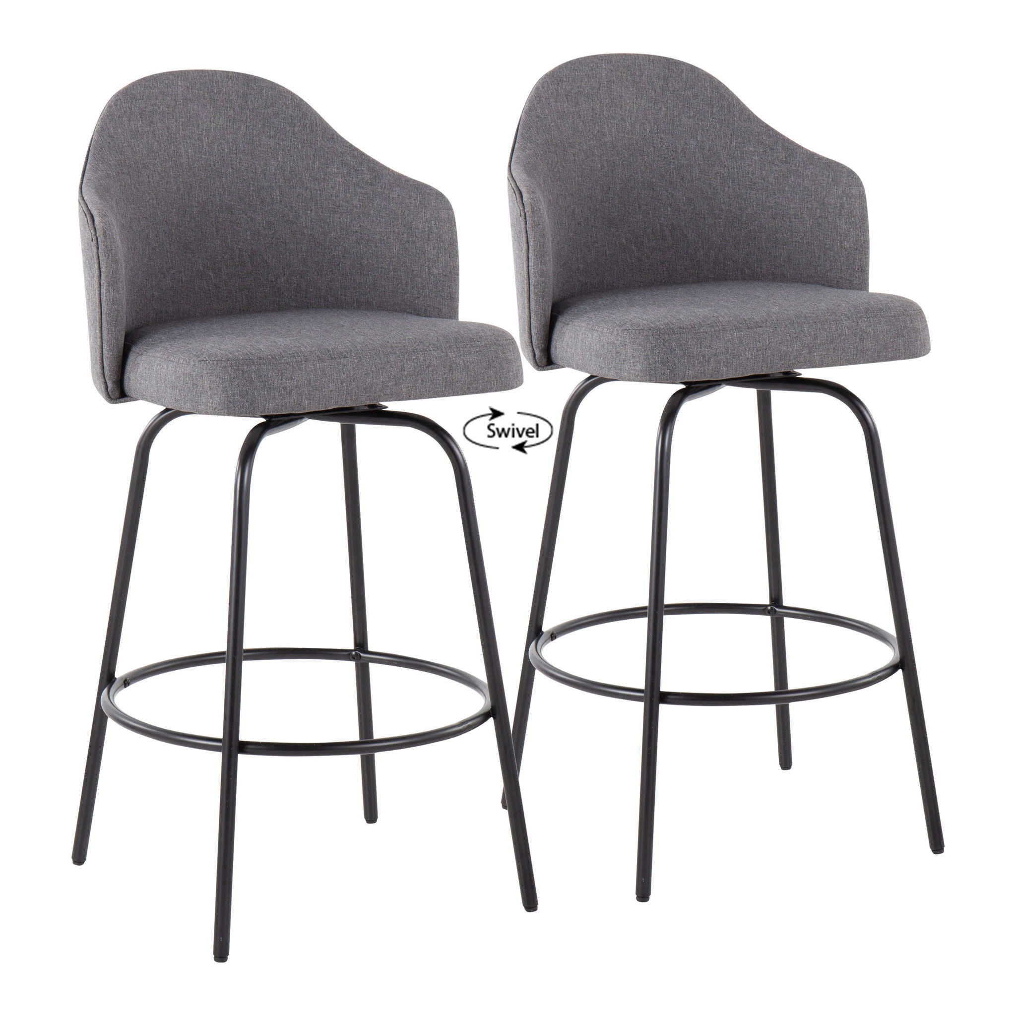Ahoy - Contemporary Fixed Height Counter Stool (Set of 2) by HouseOfZazla