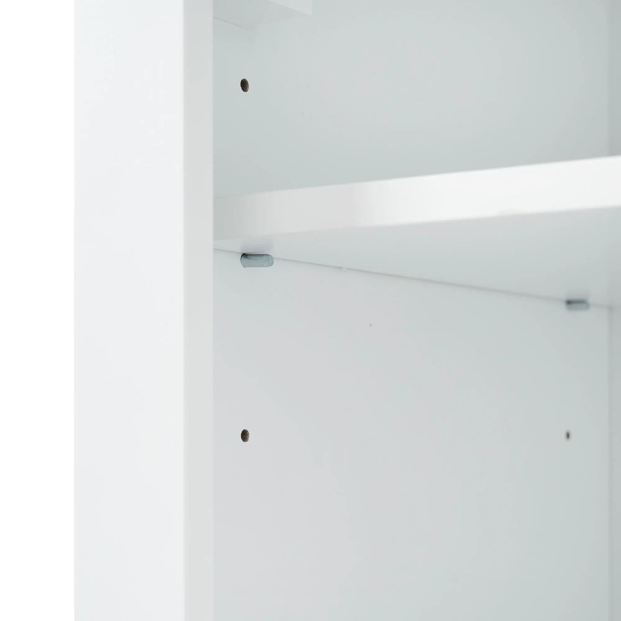 Freestanding Bathroom Vanity Tall With Damping Hinge Doors, Adjustable Shelves - White by HouseOfZazla