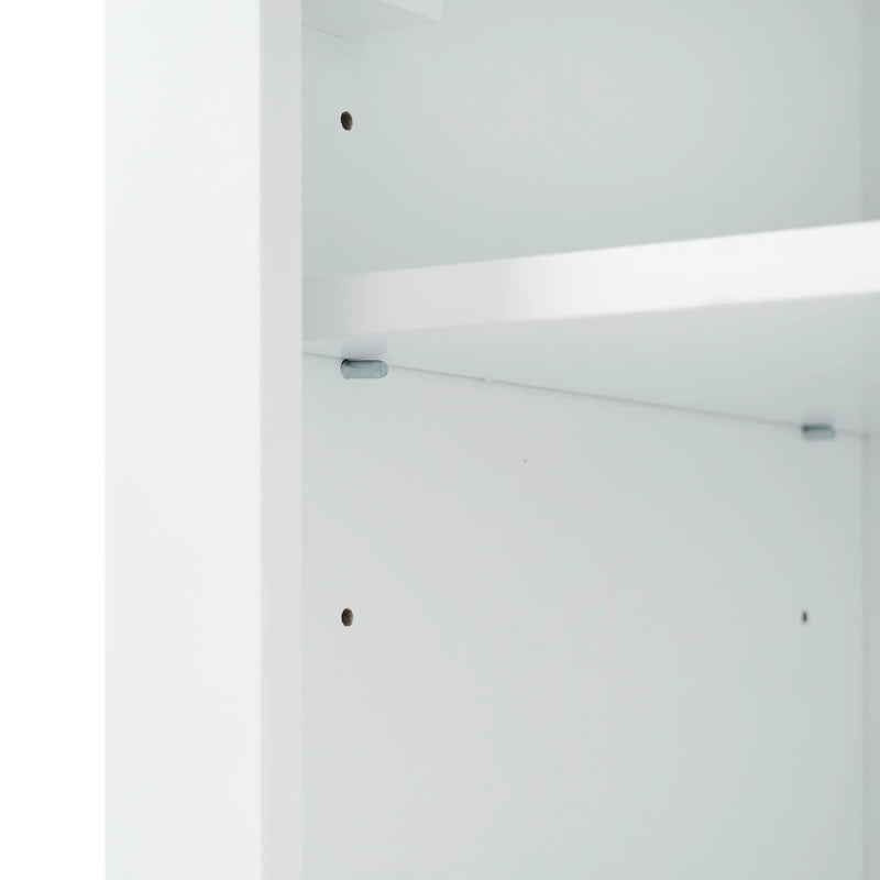 Freestanding Bathroom Vanity Tall With Damping Hinge Doors, Adjustable Shelves - White by HouseOfZazla
