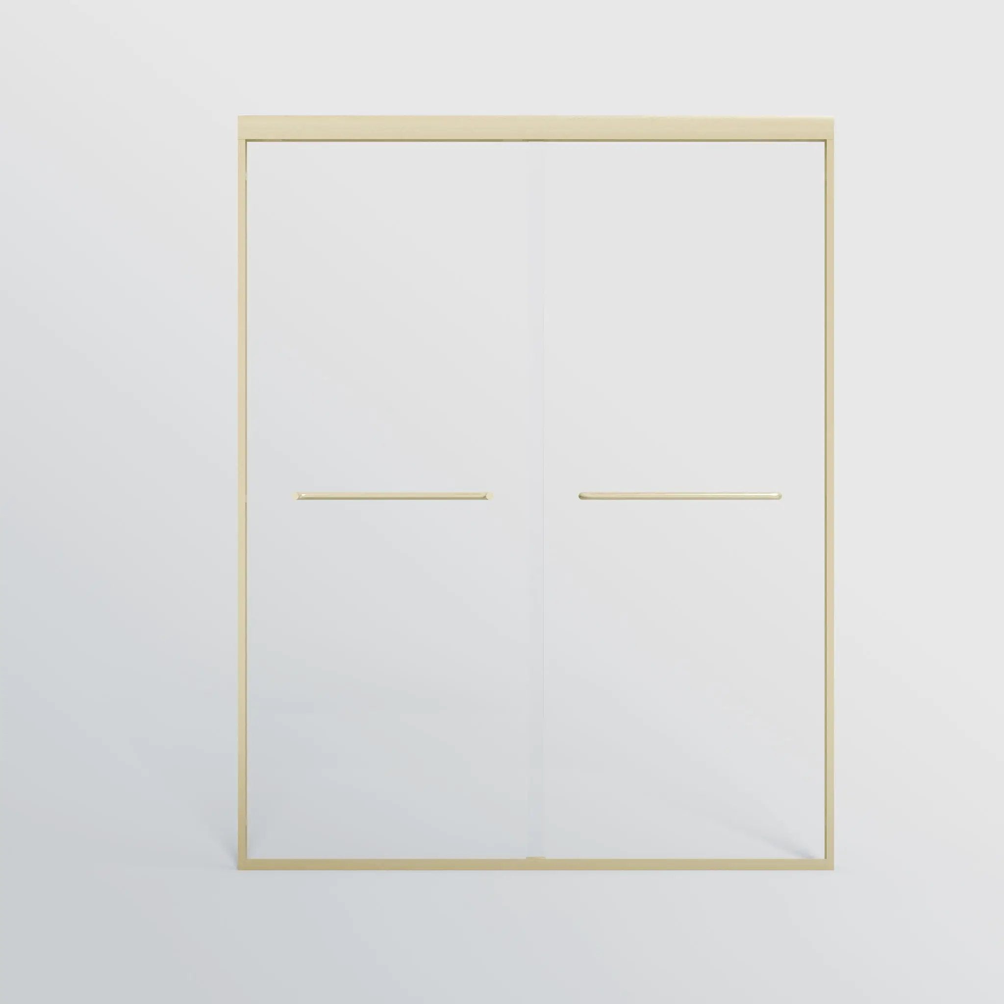 Double Sliding Shower Door, Semi-Frameless Bypass Bathroom Sliding Door With 1/4" (6 Mm) Tempered Glass For Walk-In Shower by HouseOfZazla