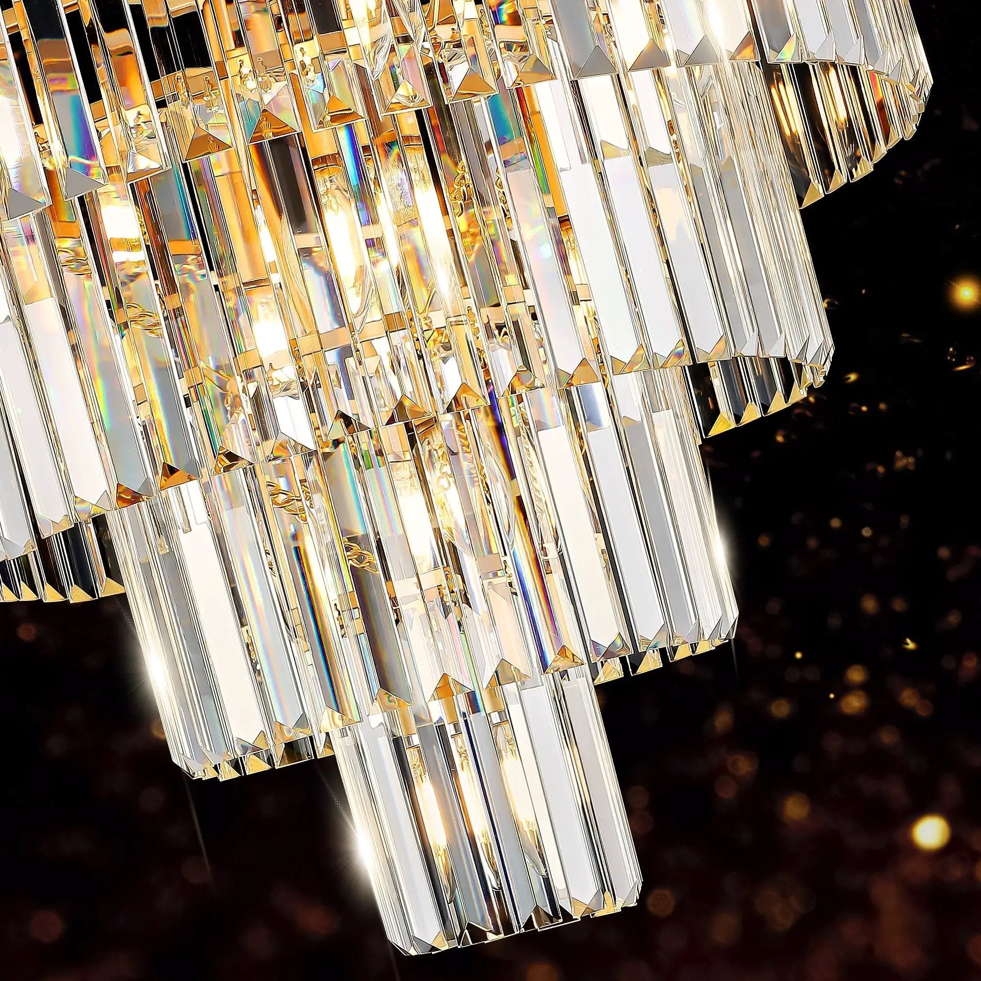 Golden Luxury Crystal Chandelier 23.6 Inch by HouseOfZazla