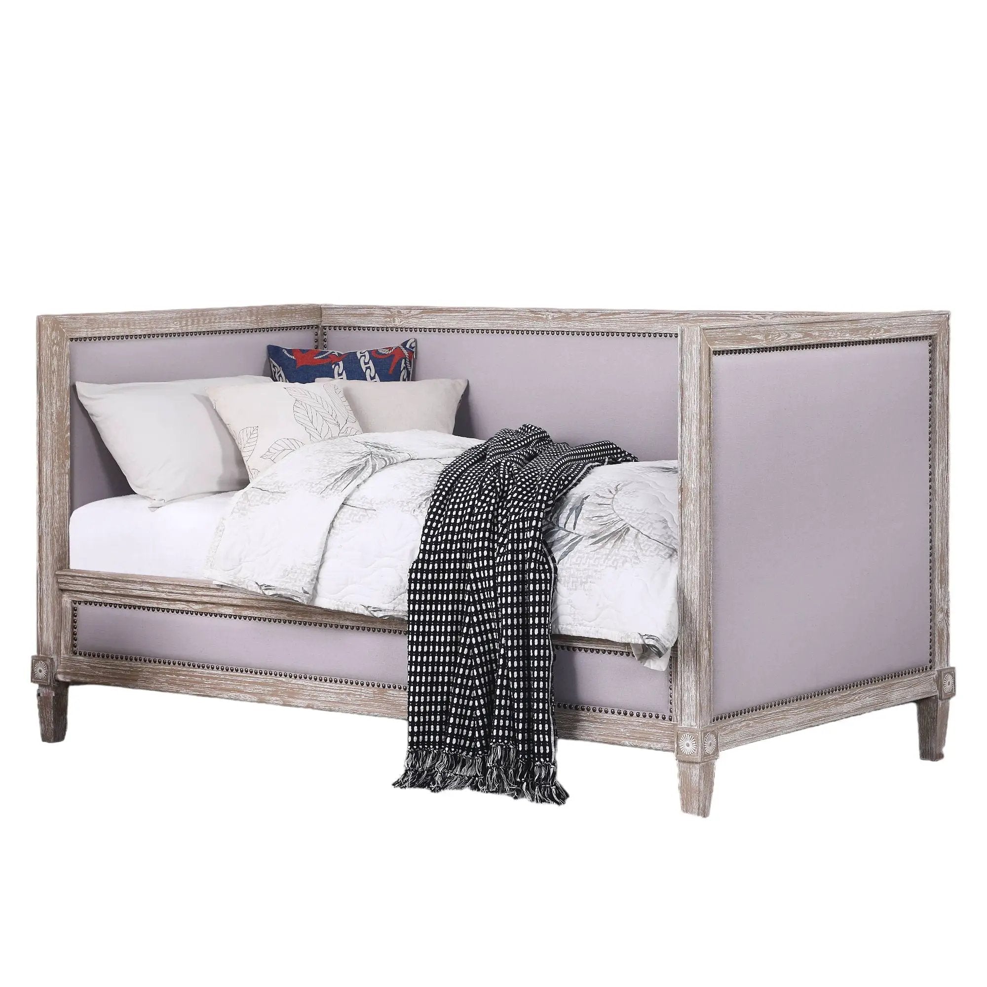 Charlton - Twin Daybed - Beige / Weathered Oak by Unique Piece Furniture