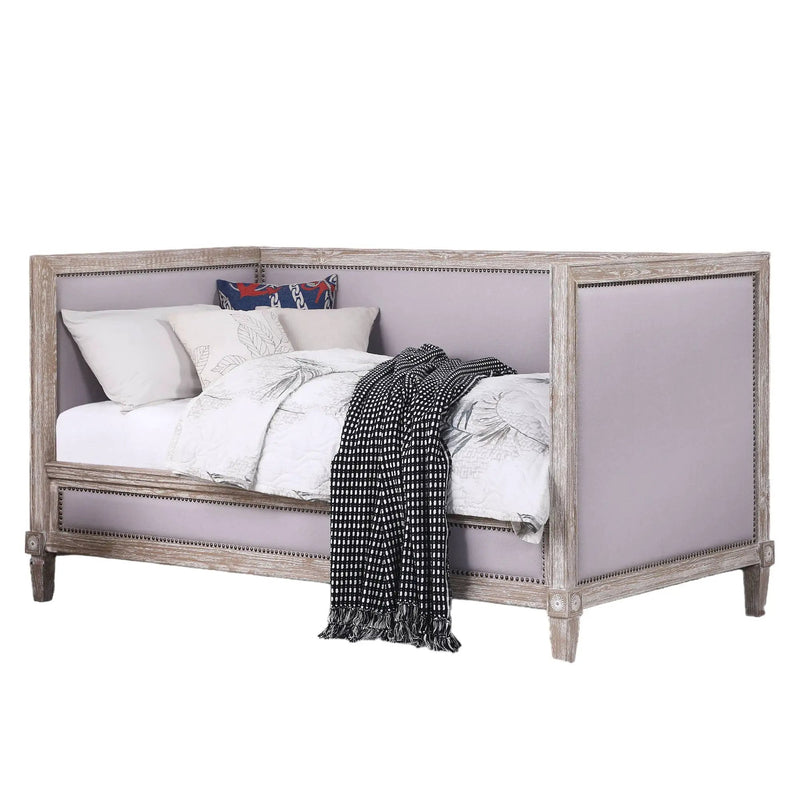 Charlton - Twin Daybed - Beige / Weathered Oak by HouseOfZazla